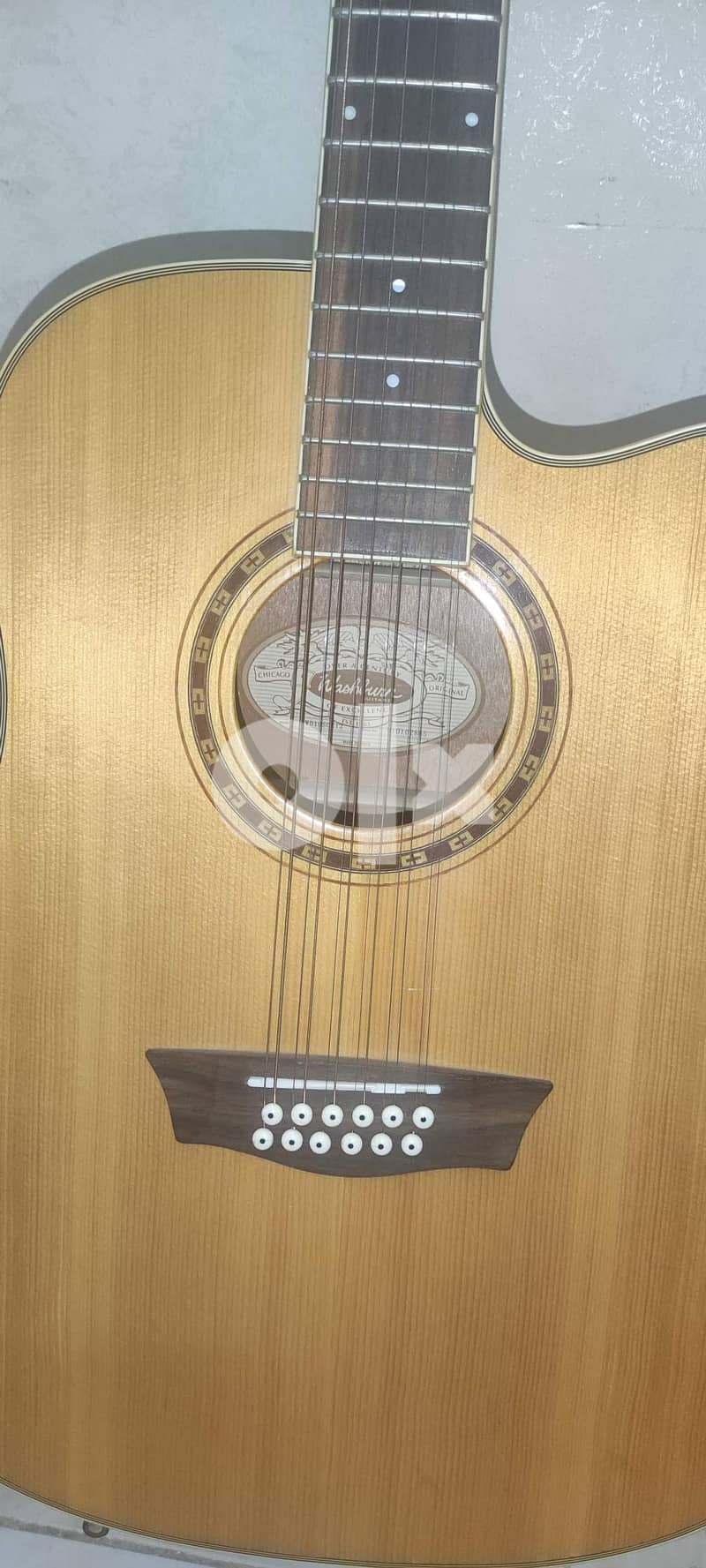 Washburn 12 String Acoustic / Electric Guitar - جيتار 12 وتر 6