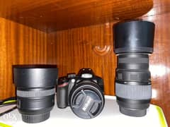 Nikon D3200 + 18-55mm Lens + 50mm F1.8 G + 70-300mm Sigma Lens 0