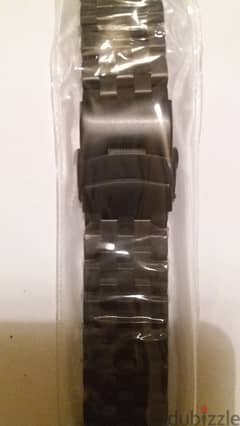 أستيك معدنى 22 م Black PVD Steel Bracelet - 22mm - Never Used