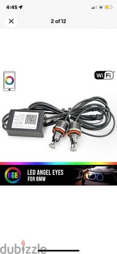 H8 RGB Angel Eyes Halo Ring Light LED Canbus WIFI 0