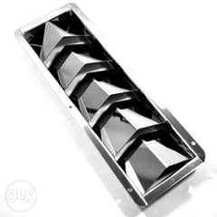 Boat Louver Vent 12-7/8" x 4-3/8" Stainless Steel Marine Yacht 5 Slots 0