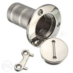 1.5" Boat Marine 316 Stainless Steel Gas Fuel Deck Fill Filler With Ke 0