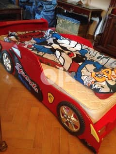Sports Car bed + mattress + cover for sale 0