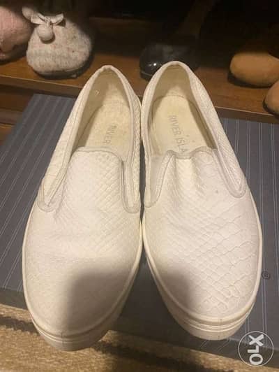 White loafers river island