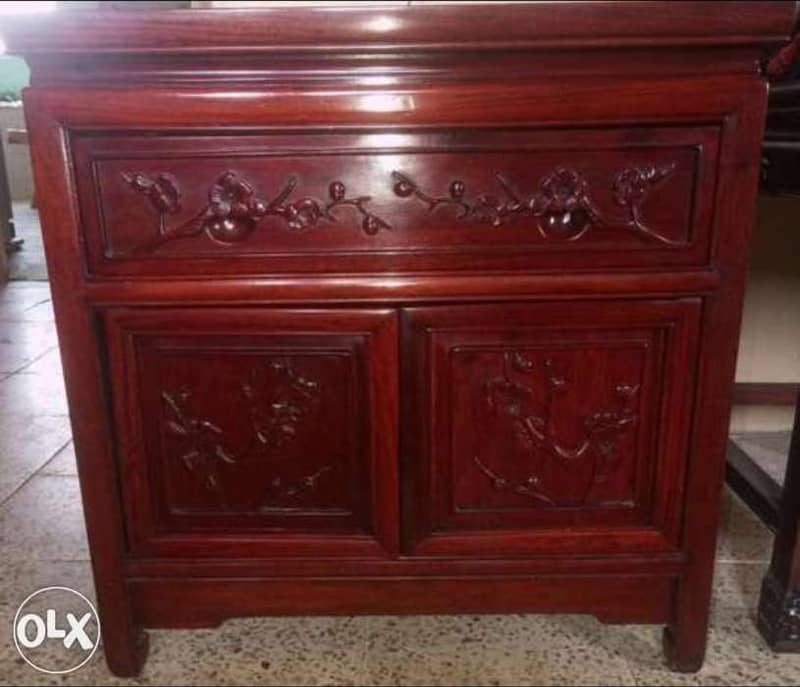 طاوله خشب ورد استيراد من الإمارات Rosewood side table imported from th 0