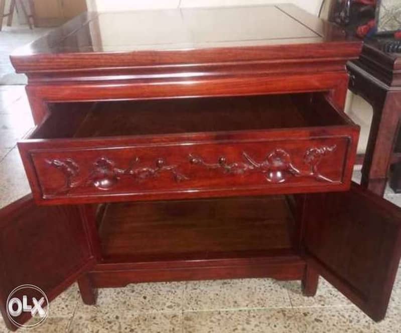 طاوله خشب ورد استيراد من الإمارات Rosewood side table imported from th 4