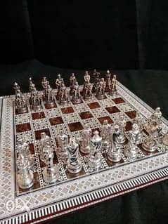 لعشاق الزوق الرفيع طقم شطرنج روماني نحاس صب وزنه ثقيل جدا 0