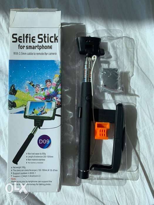 Selfie Stick for smartphones with 3.5 mm cable to remote it عصا سيلفى 1