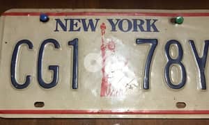 New York License Plate 0