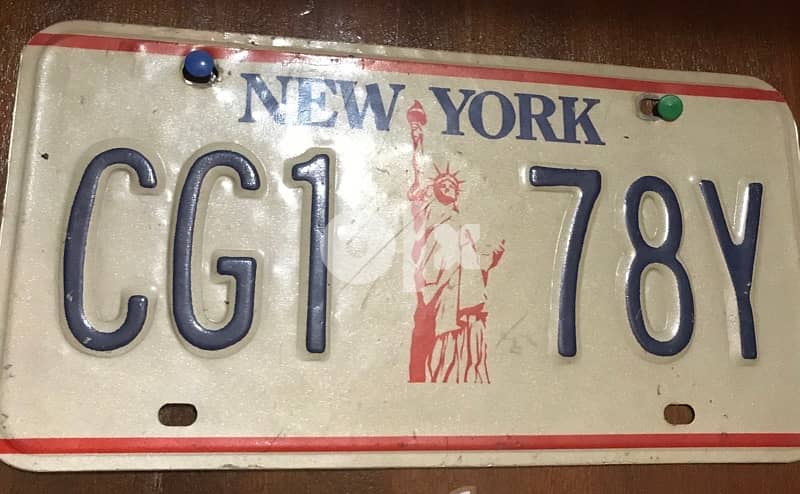 New York License Plate 1