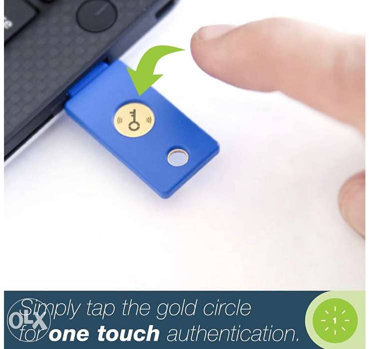 مفتاح تشفير يستخدم لحماية الحسابات الإلكترونية Yubico security NFC key 0