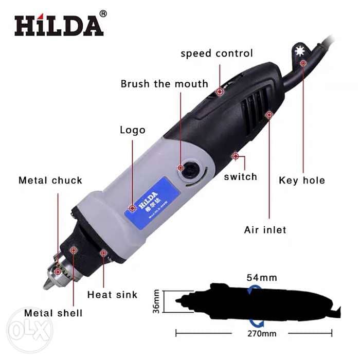Hilda rotary handheld drill grinder pen power هيلدا متعدد المهام 1