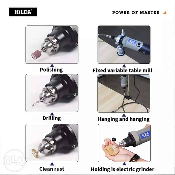 Hilda rotary handheld drill grinder pen power هيلدا متعدد المهام 3