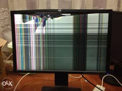 hp 24" monitor broken or for parts 0