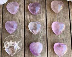رمز الحب والجمال الطبيعي - قلوب من أحجار روز كوارتز الطبيعية الجميلة 0