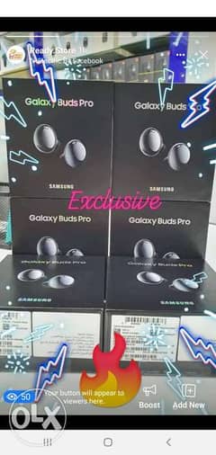 Samsung Galaxy buds Pro Black New سماعات سامسونج جالكسي بودز برو اسود 0