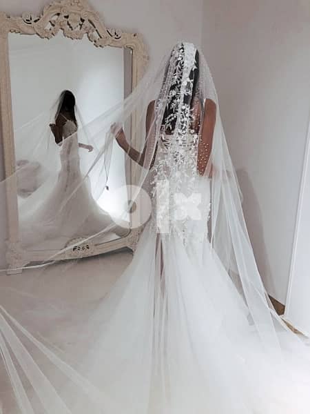 Soha Moussa designs Wedding dress (with veil ) 4