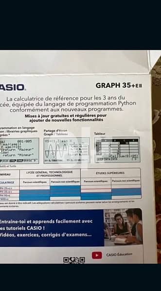 calculatrice graph 35+El python mode examen 1