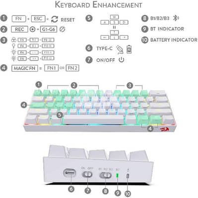 Redragon Keyboard k530 draconic