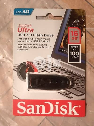 فلاشة ميموري - Ultra - USB 3.0 - San Disk 16 GB