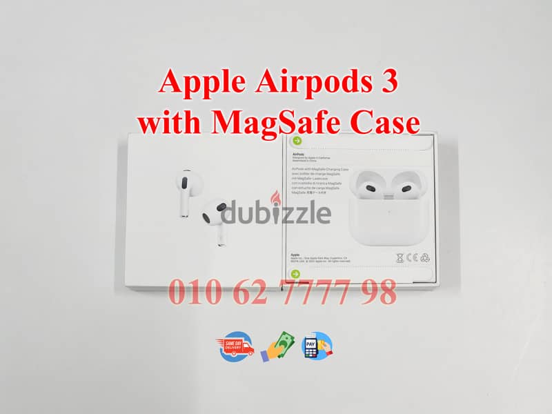 Apple Airpods 3 MagSafe 3rd gen جديد متبرشم ضمان الوكيل 0
