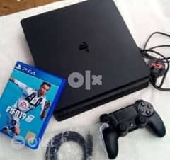 PS4  slim 1 tera with game 0