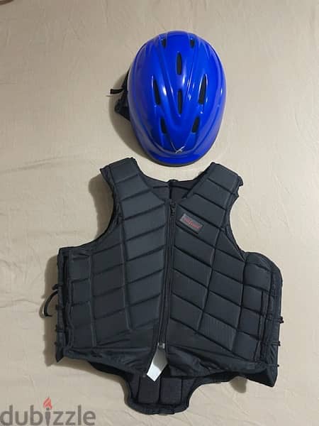 Safety Helmet & vest for kid imported from switzerland used only twice 1
