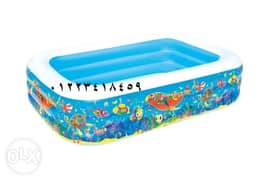 حمام سباحة للاطفال مستطيل مقاس 2 متر فى 1.25 متر فى عمق 47 سم 0