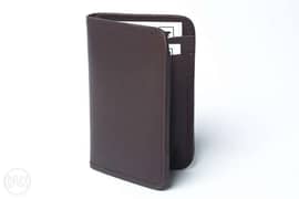 Odra Vertical Leather Wallet For Men NO22 - Dark Brown