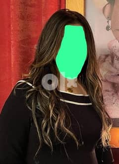 Hair wig / Hair for her shop باروكة شعر طبيعى لبنانى- ايمان يسرى
