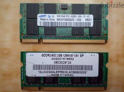 رام لابتوب DDR2