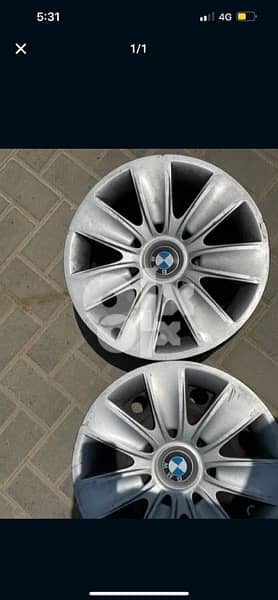4 steel rims and tasat for BMW 316-E90 original 0