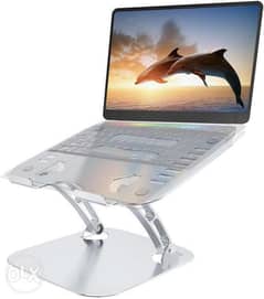 حامل لابتوب ألمونيوم -Laptop Stand Adjustable 11-17" support 20 Kg
