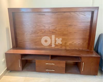 Wood cabinet 75-85 inch TV new