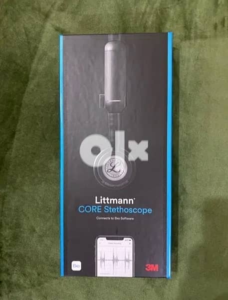 3M Littmann CORE Digital Stethoscope, 8480, Black Chestpiece, 27 inch 2