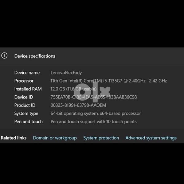 lenovo Flex Touchscreen laptop i5-11th gen 4