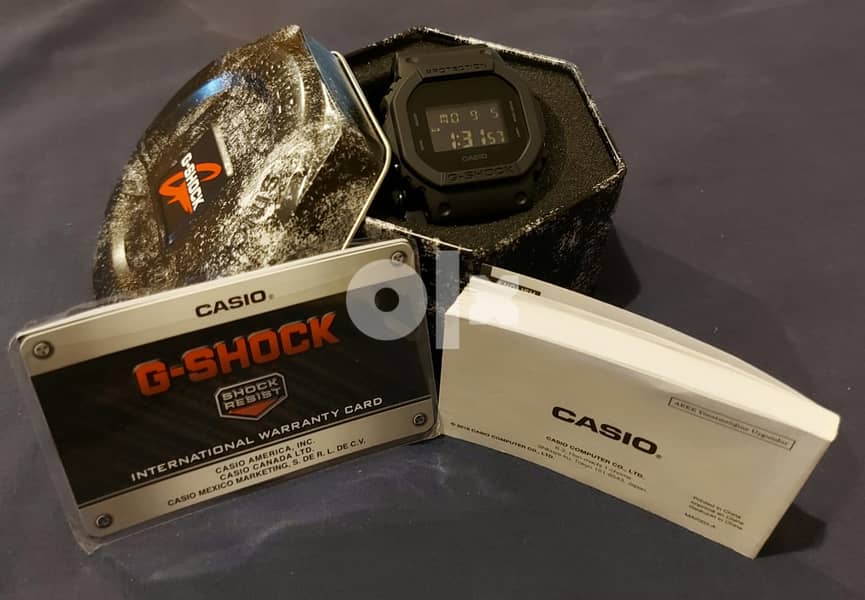 Casio Men's DW5600BB G-Shock Black Out Watch 1