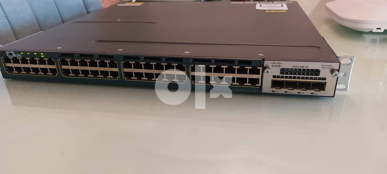 سويتش سيسكو Cisco Switch 3560X- 48 POE+ 10/100/1000 uplink 1G 1