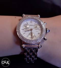 ساعة ذهب ابيض فصوص الماس بسعر لقطة (White gold&diamond watch) 0