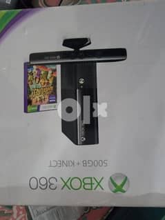 xbox 360 with kinect and 2 controlles and 4 games 0