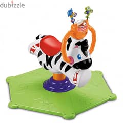 كرسي نطاط ودوّار بموسيقي للأطفال - Bounce and Spin Zebra (Multicolor) 0