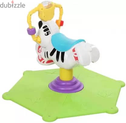 كرسي نطاط ودوّار بموسيقي للأطفال - Bounce and Spin Zebra (Multicolor) 1