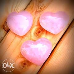 Amazing Heart shape Rosa Quartz Gemstone احجار طبيعية على شكل قلب 0