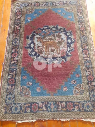 old antique  carpet  portugal made