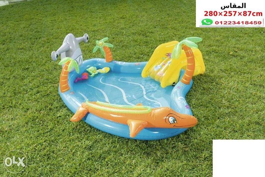 لعبة مائية او حمام سباحة او زحليقة او العاب مائية للاطفال من شركة دهب 0