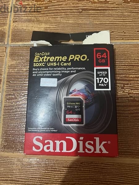 SanDisk Extreme PRO SDXC 64 GB Speed 170 MB 1