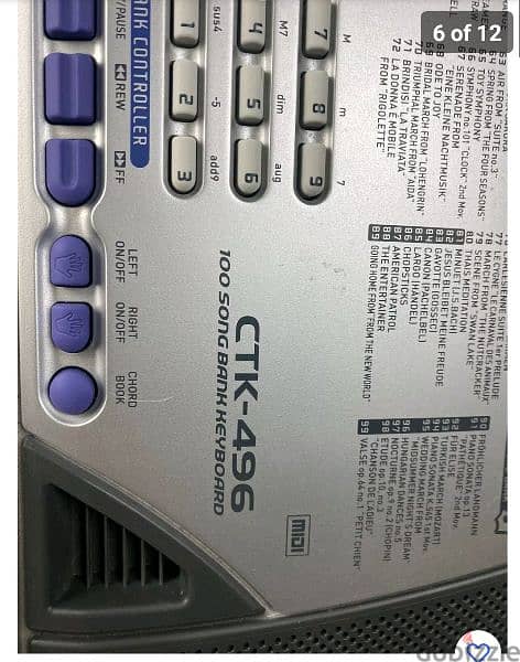 Casio CTK-496 Electronic Keyboard with 61 Full-Size Keys اورج كاسيو 4