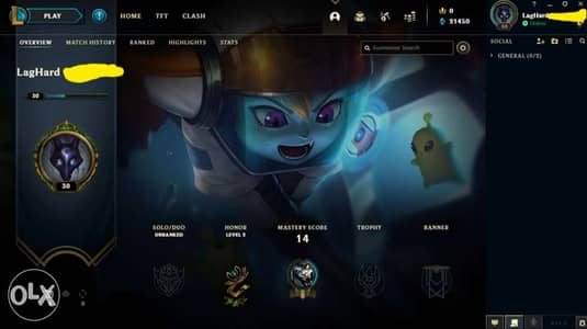 League Of Legends fresh lvl 30 unrank account (LOL)