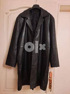 بالطو جلد طبيعي اسود رجالي
Genuine Leather coat jacket black for men 0
