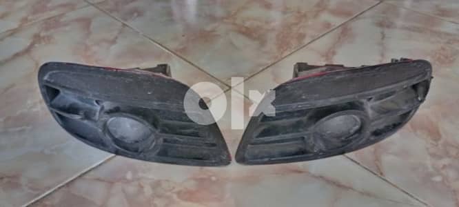 طقم شبورة دايرة لانوس الأصلى + ٢ لمبة ليد C6
